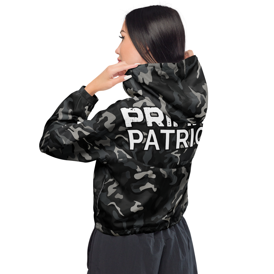 Cropped Windbreaker - Night Camo