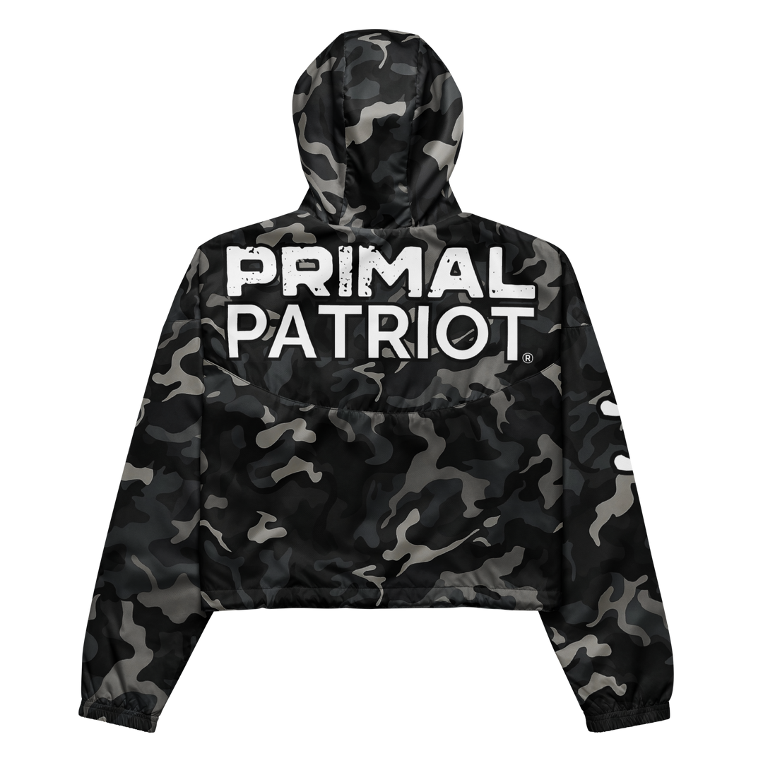 Cropped Windbreaker - Night Camo