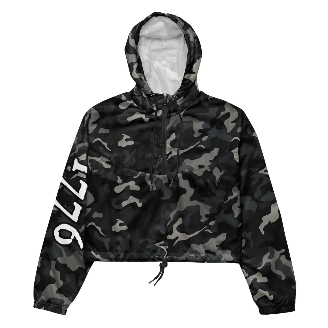Cropped Windbreaker - Night Camo